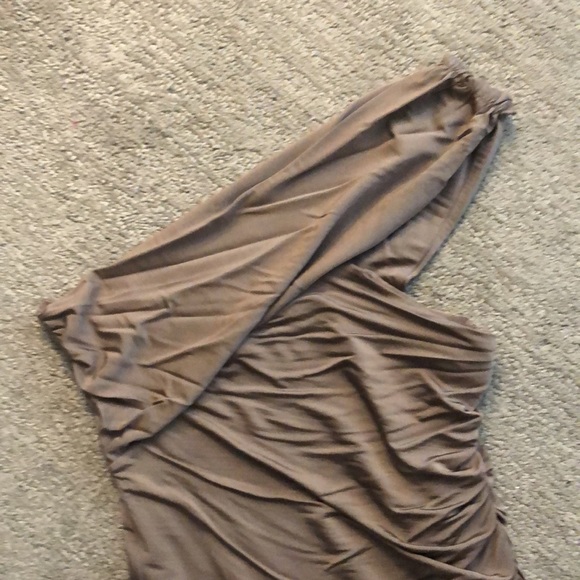 ASOS One-shoulder Dress, Size 8, Color Dark Tan - Picture 2 of 3